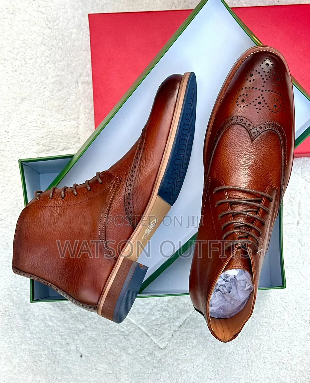 Men's Leather Shoes or Boots Leathered for Male or Men's