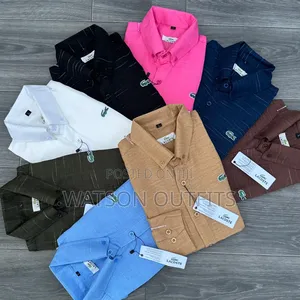 Men's New and Original Shirts Lacoste Branded Linen Materials