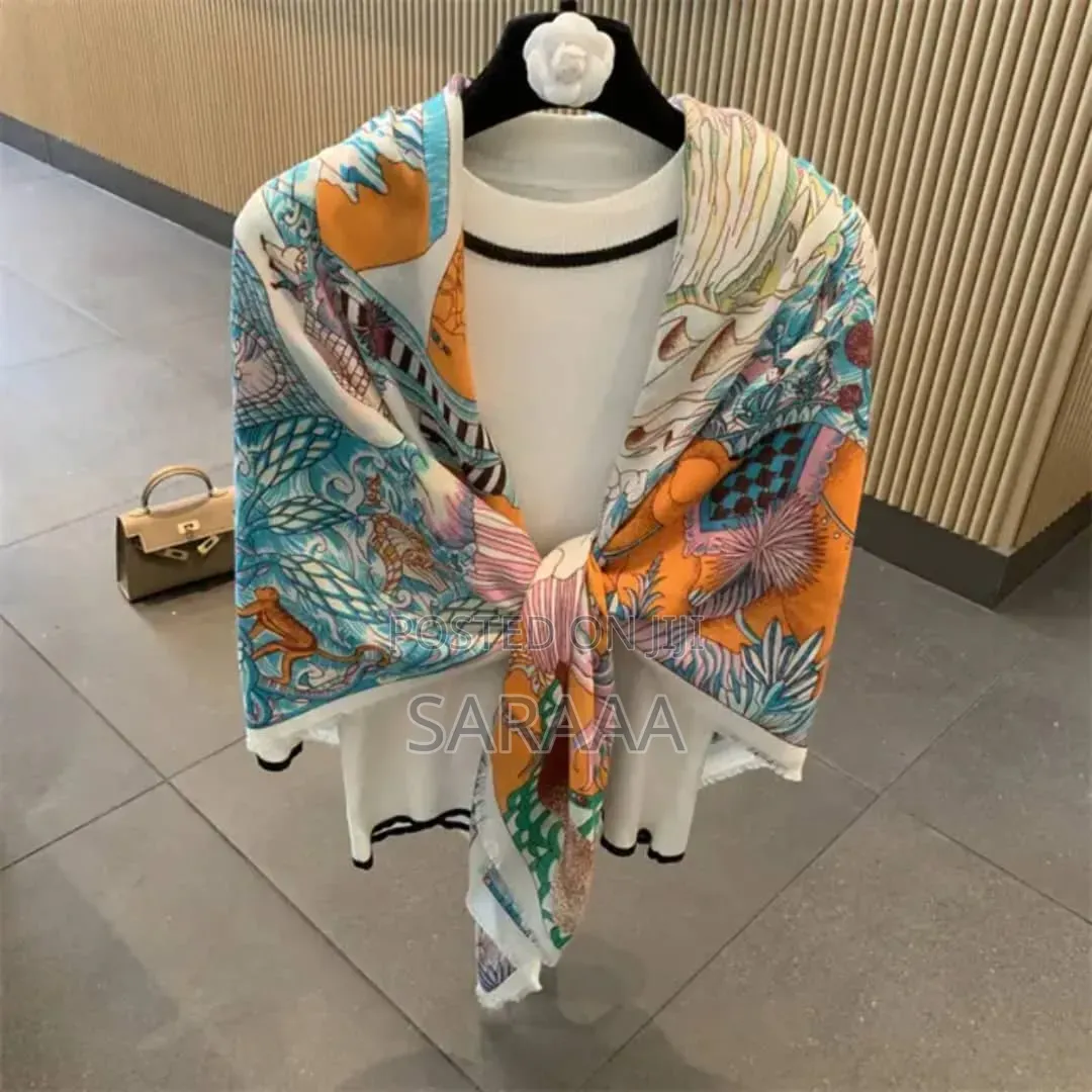 130 Cm Cotton Linen Square Scarf
