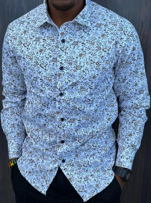 Floral Pattern Men Long Sleeve Shirts
