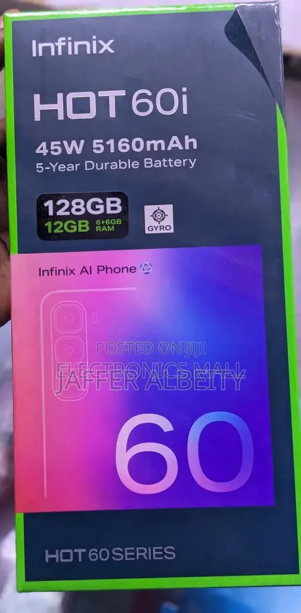 New Infinix Hot 60i 128 GB Black