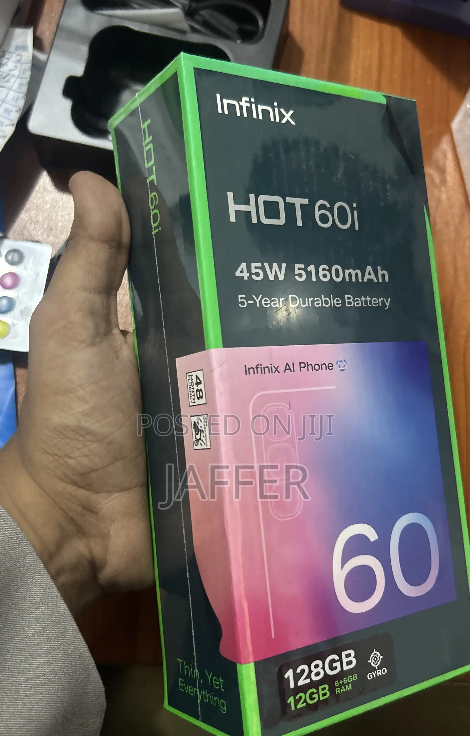 New Infinix Hot 60i 128 GB Black