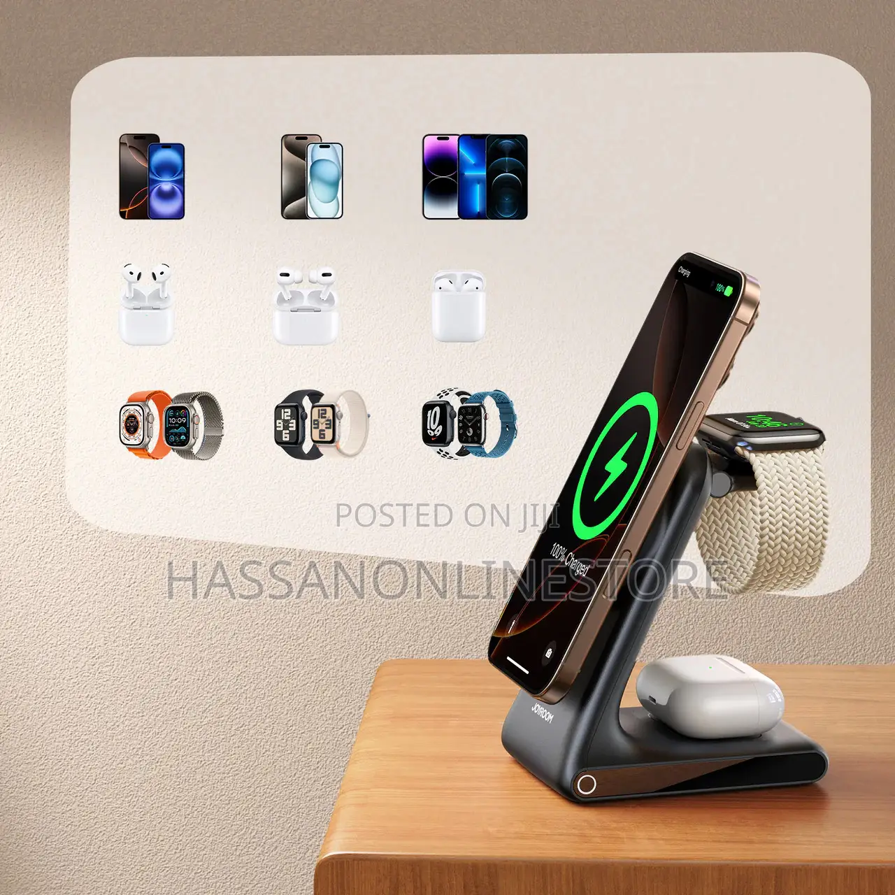 Joyroom Jr-W15 3-in-1 Wireless Charging Station