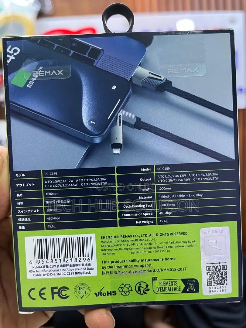 Rc-C189 Data Cable – Fast Charging Stable Data Transfer Cable