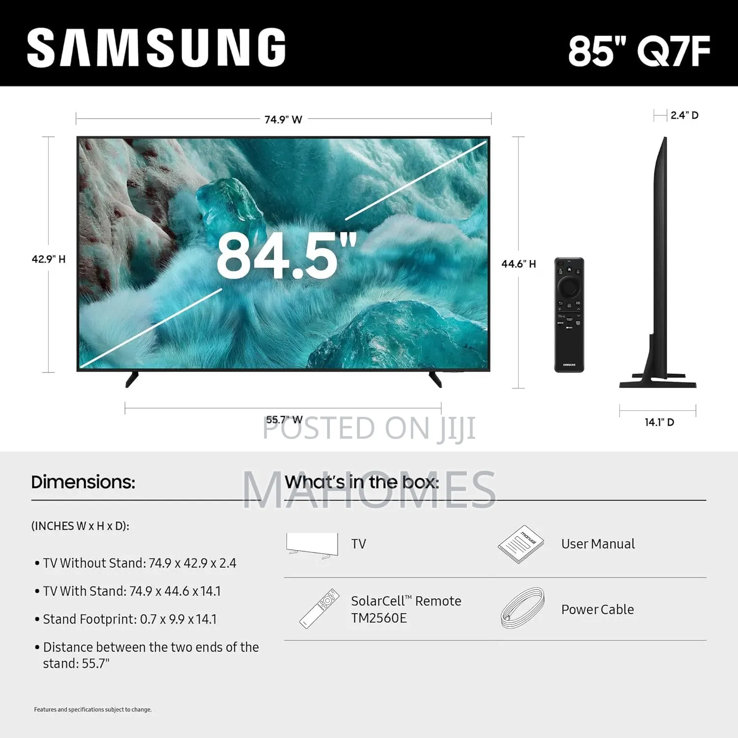 Samsung •85q7f Smart Qled -