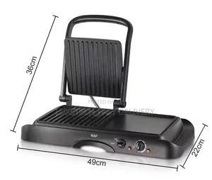 Raf 2-in-1 Multifunctional Electric Grill for Steak and Cooking Tray