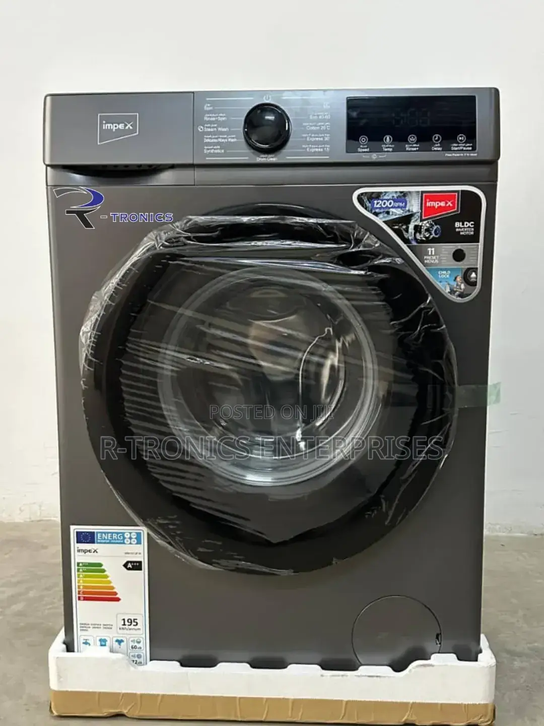 Fully Automatic Impex Washing Machine Front Load 8kg