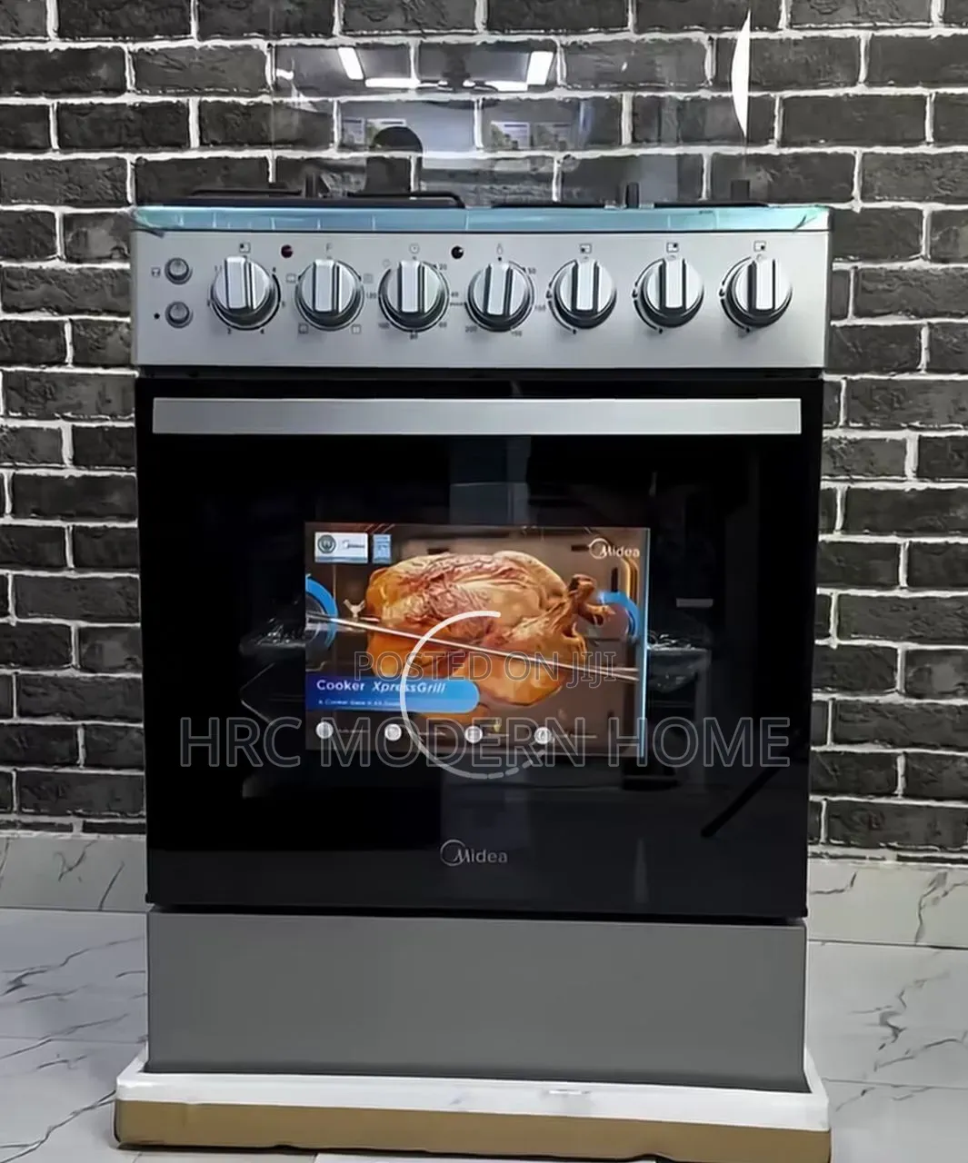 Midea 5-Burner Gas Cooker With Xpressgrill Rotisserie