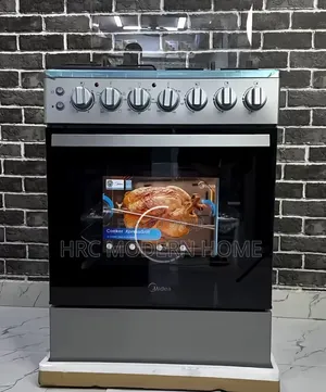 Midea 5-Burner Gas Cooker With Xpressgrill Rotisserie