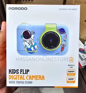 Porodo Lifestyle Kids Flip Digital Camera With Tripod Stand