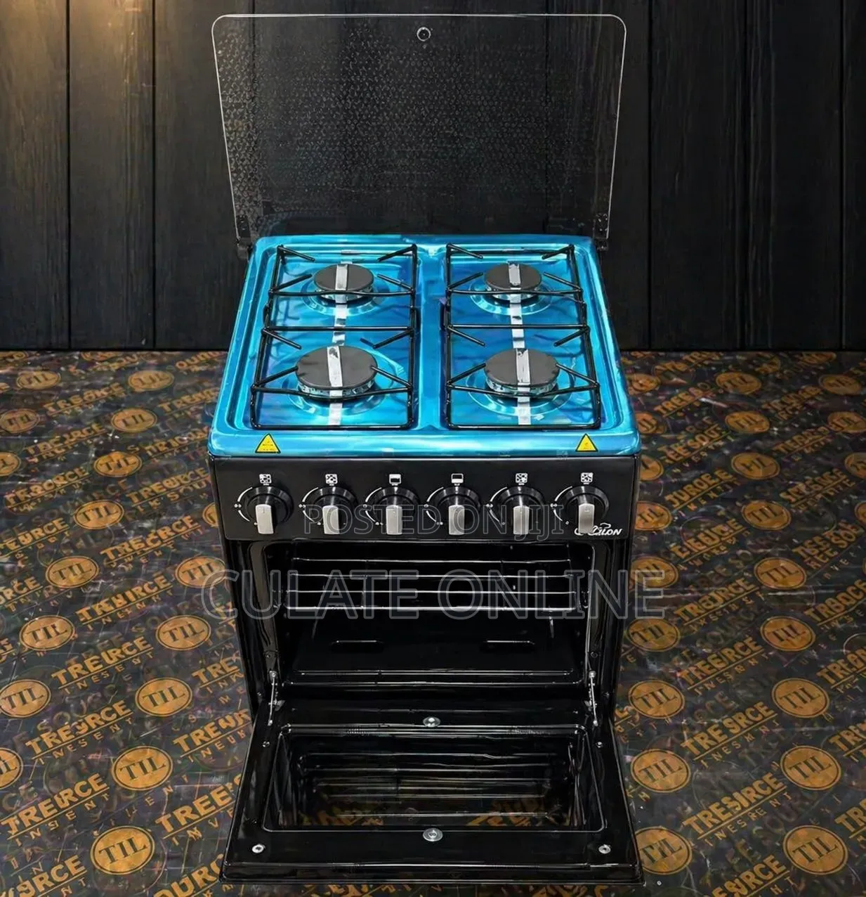 Full Gas 4 Plates Stove With Oven
