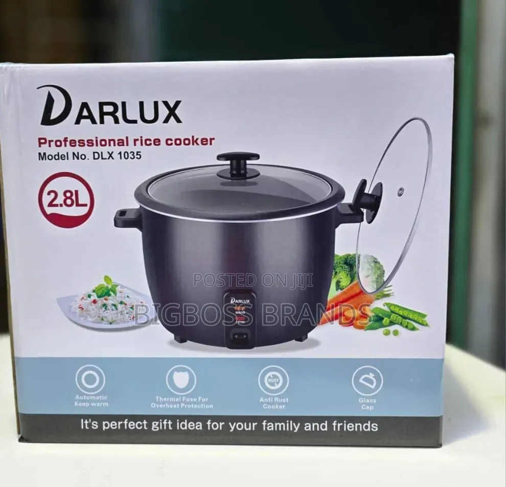 Darlux Rice Cooker Lita 2.8 Ina Sufuria Mbili