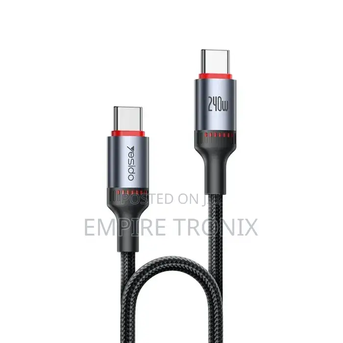 Yesido Ca186 2m 240w Type C to C Fast Charging Data Cable
