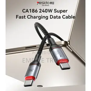 Yesido Ca186 2m 240w Type C to C Fast Charging Data Cable