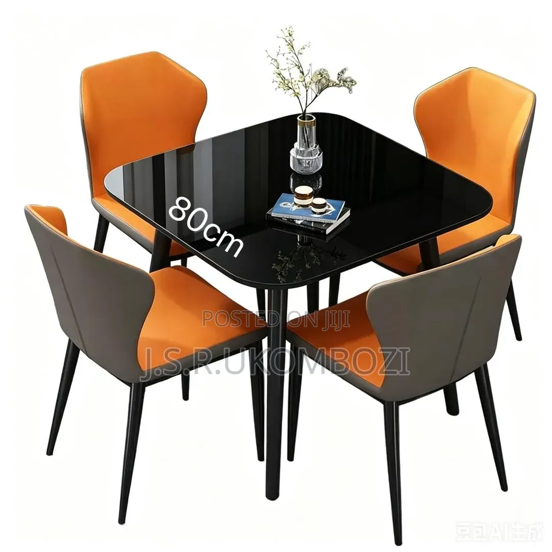 Modern Dining Table 4 Chair Full Set