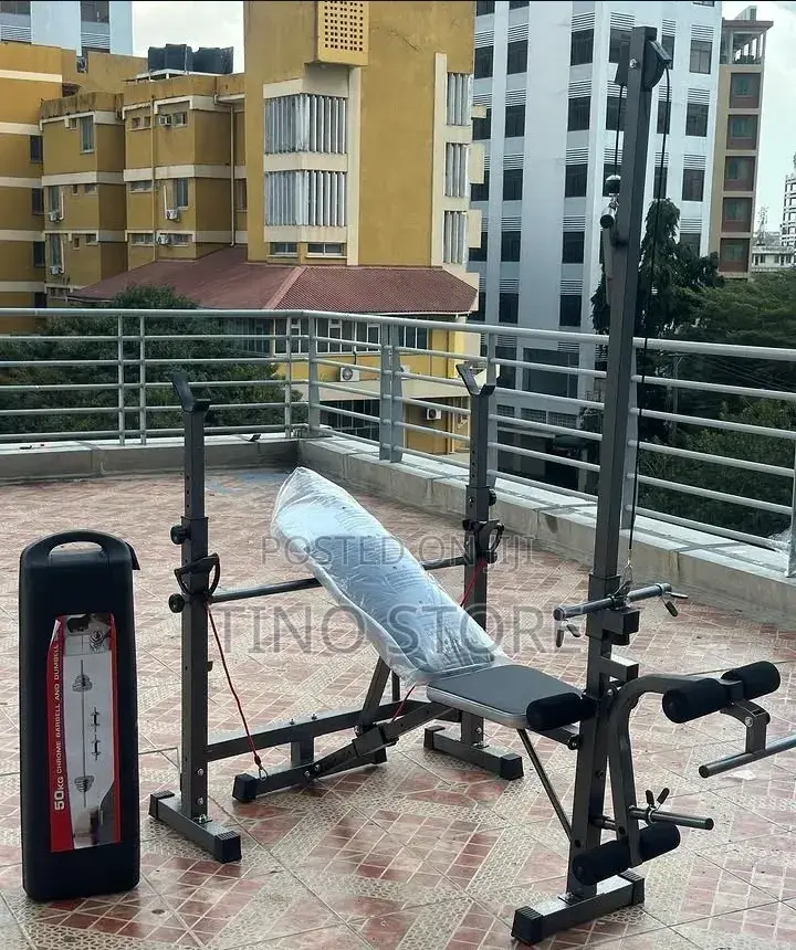 Combination of Bench Press and 50kg Set Weight Dumbells