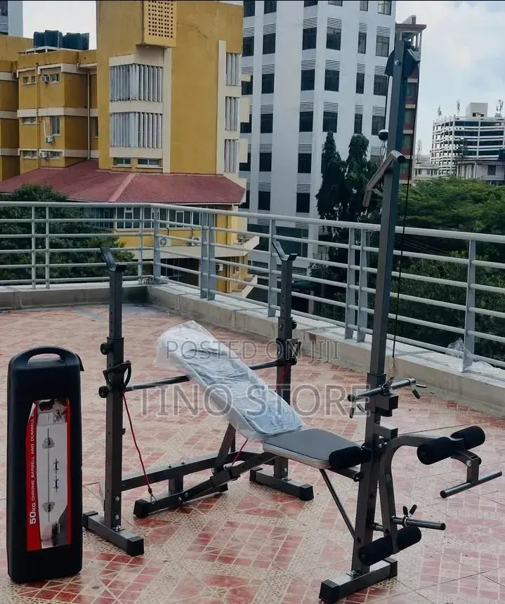 Combination of Bench Press and 50kg Set Weight Dumbells