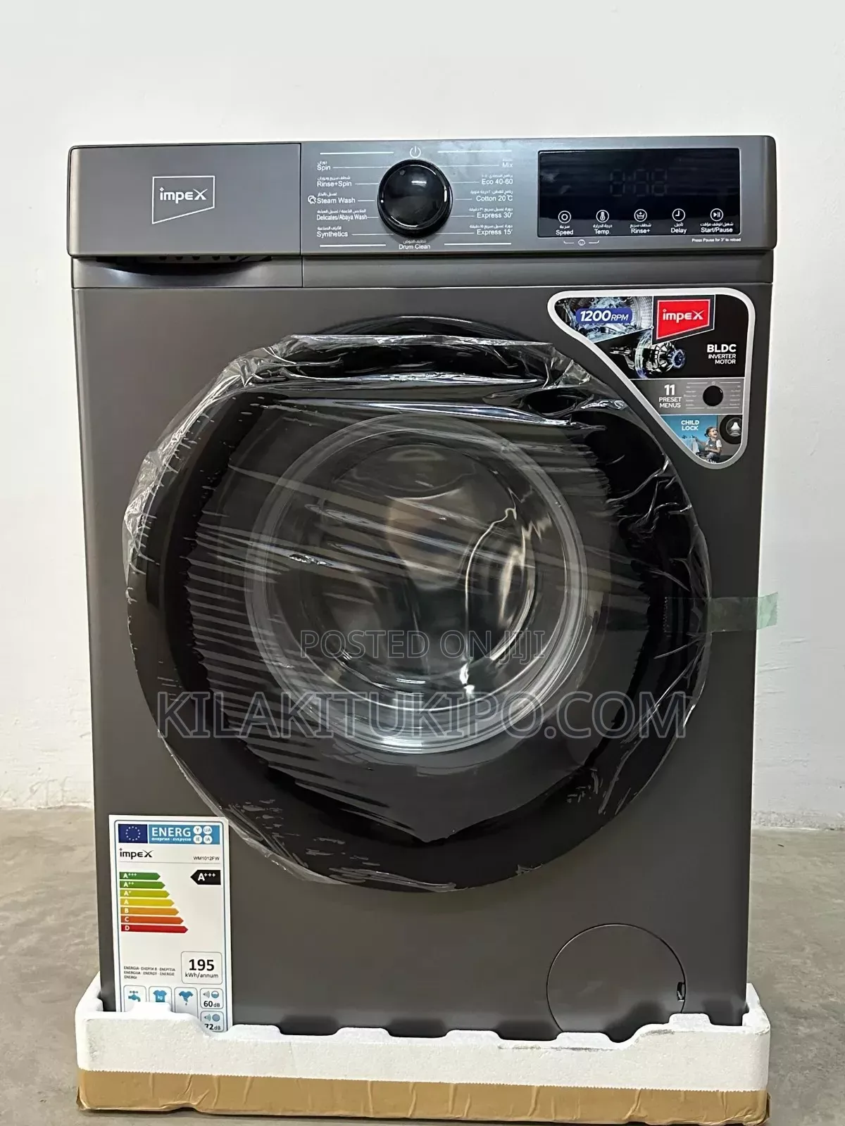 Impex Front Load Washing Machine 8kg.
