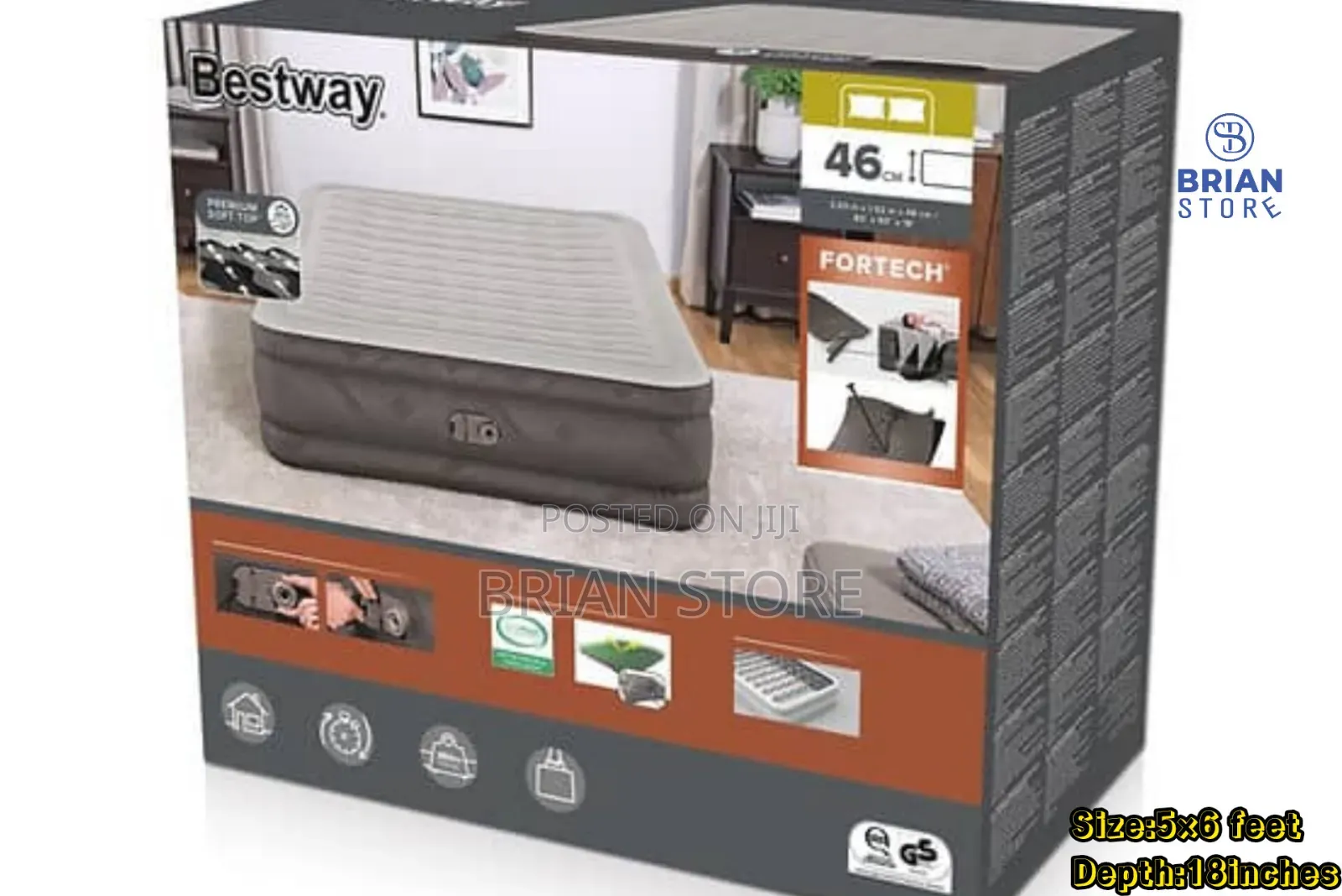 Inflatable Air Mattress 5×6 Nchi 18