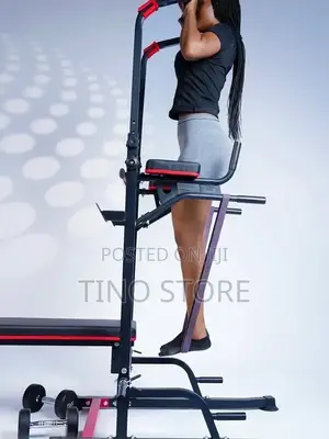 Pull Up Station With Bench Press