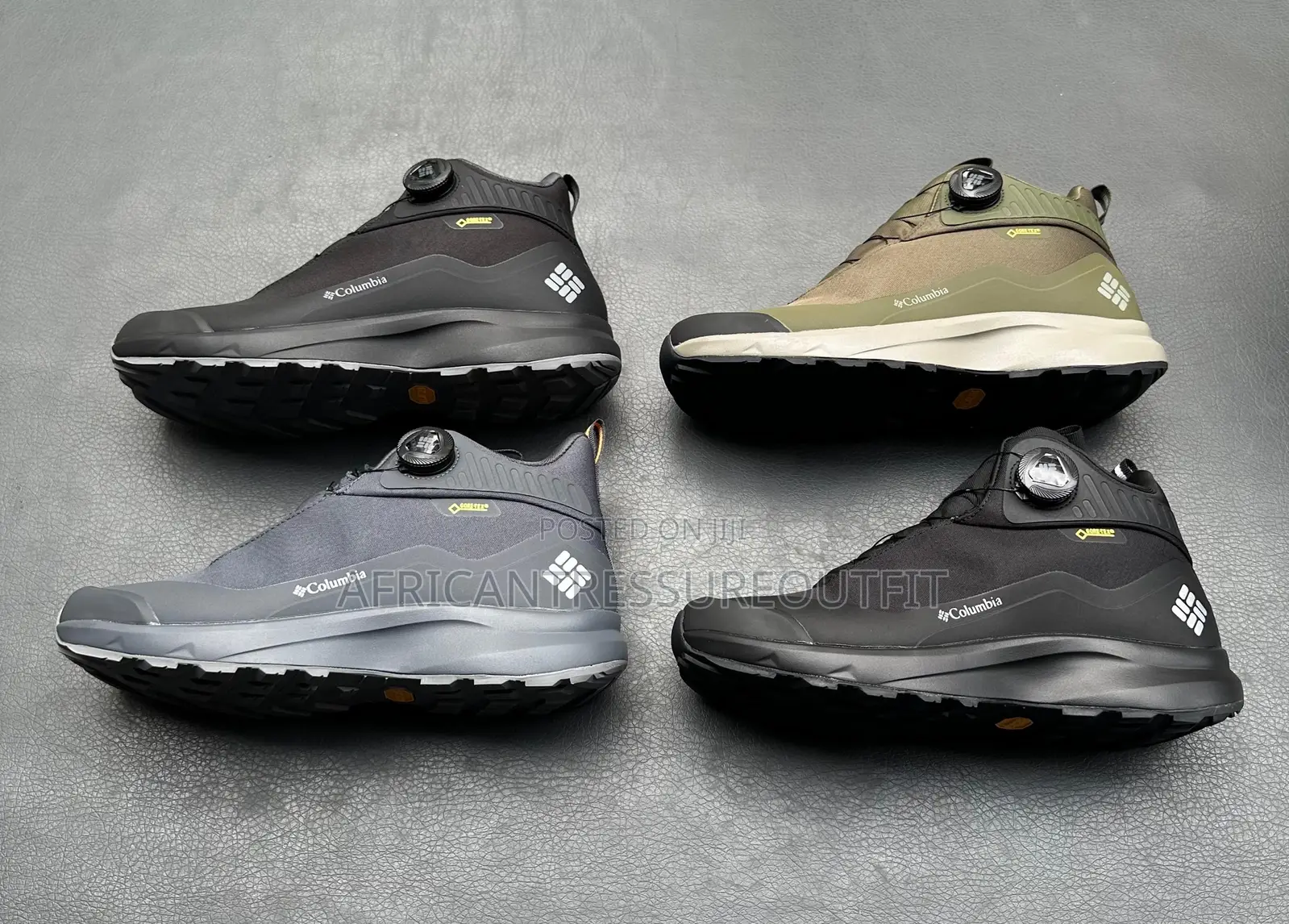 Colombia Hiking Shoes Featuring a Boa Lacing System and Vibram Sole