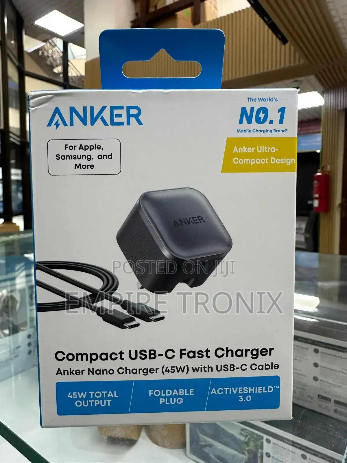 Anker Nano Charger (45w) With Usb-c Cable