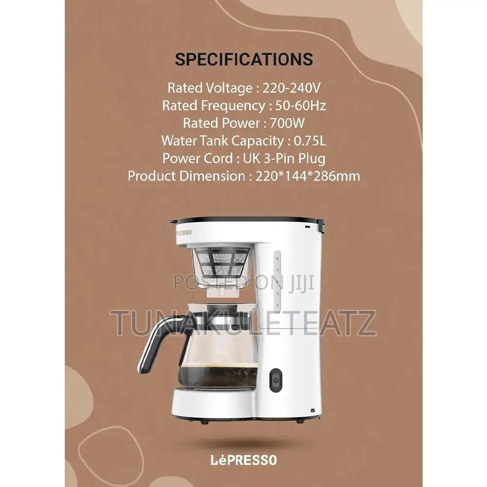 Lepresso Transparent Drip Coffee Maker