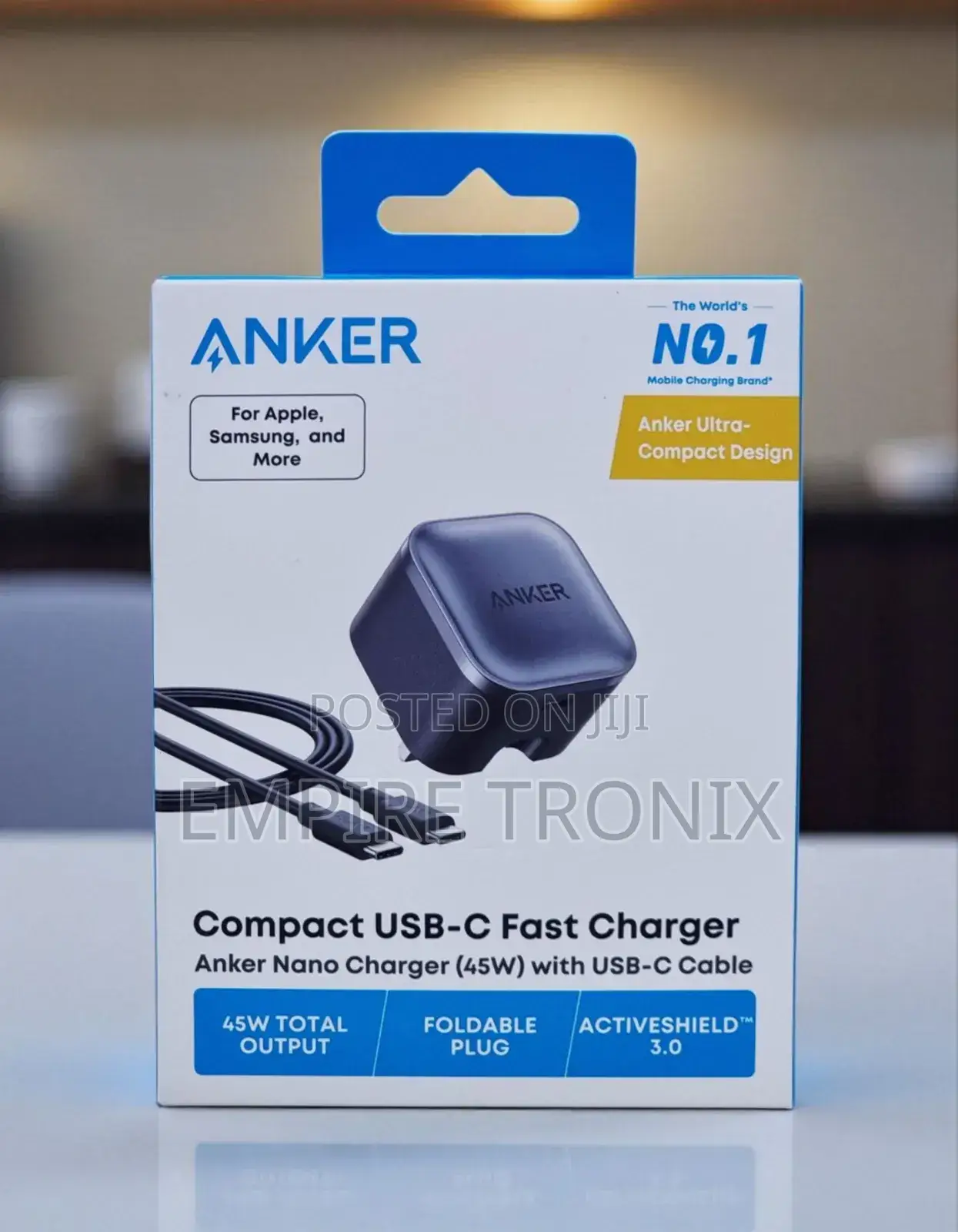 Anker Nano Charger (45w) With Usb-c Cable