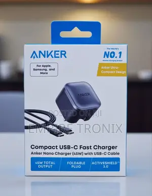 Anker Nano Charger (45w) With Usb-c Cable