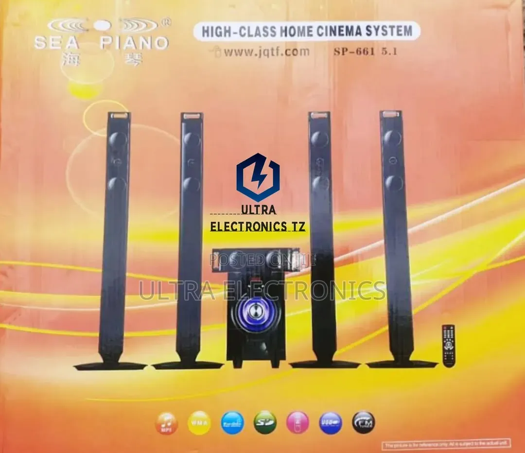 Sea Piano High Class Home Cinema System Sp-661 With 4 Tower Speakers