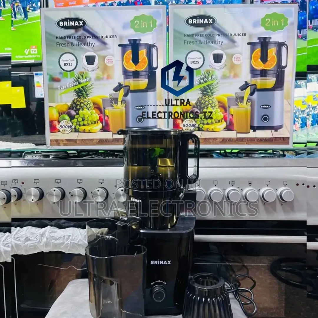 Brinax Hand Free / Slow Juicer 2 in 1 With Ice Cream Filter With 800 W