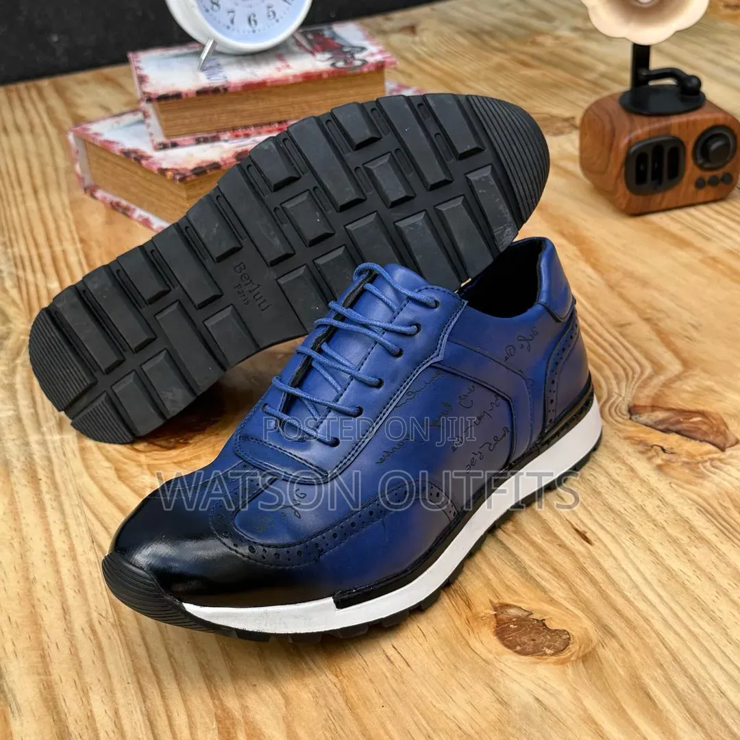 Berlutti and Timberland Brands Men's Original Leather Sneakers Shoes