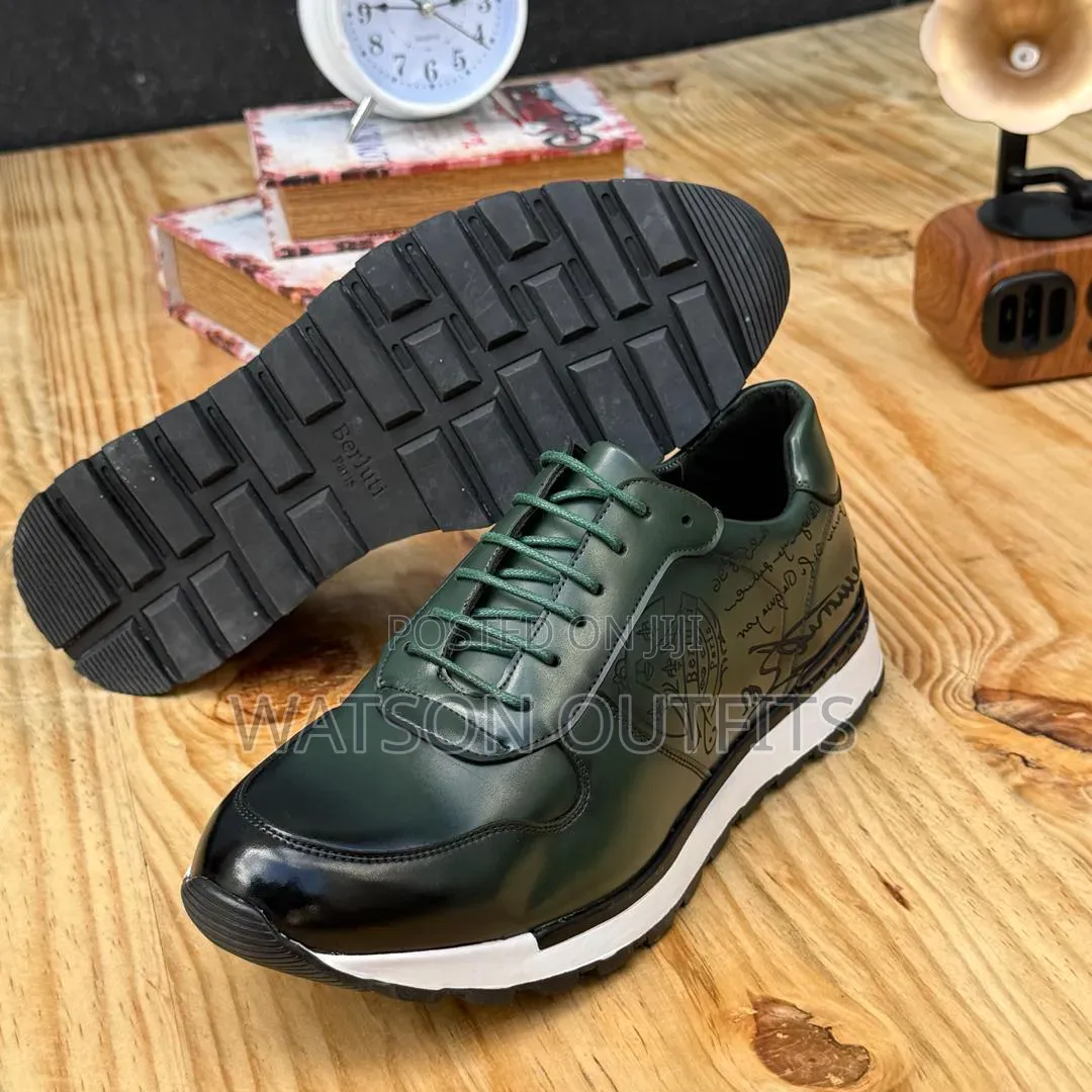 Berlutti and Timberland Brands Men's Original Leather Sneakers Shoes