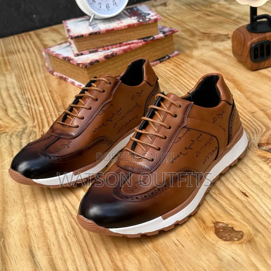 Berlutti and Timberland Brands Men's Original Leather Sneakers Shoes