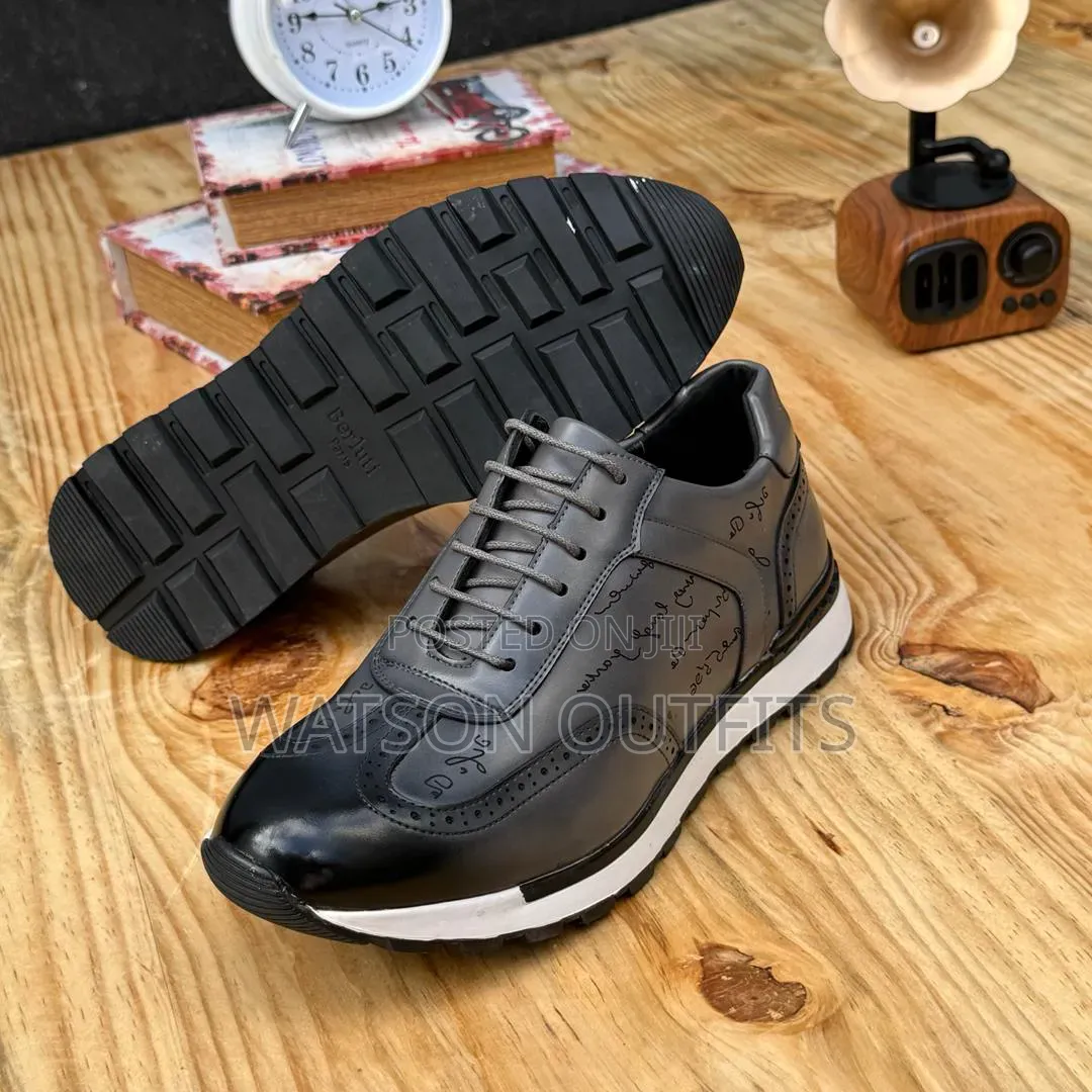 Berlutti and Timberland Brands Men's Original Leather Sneakers Shoes