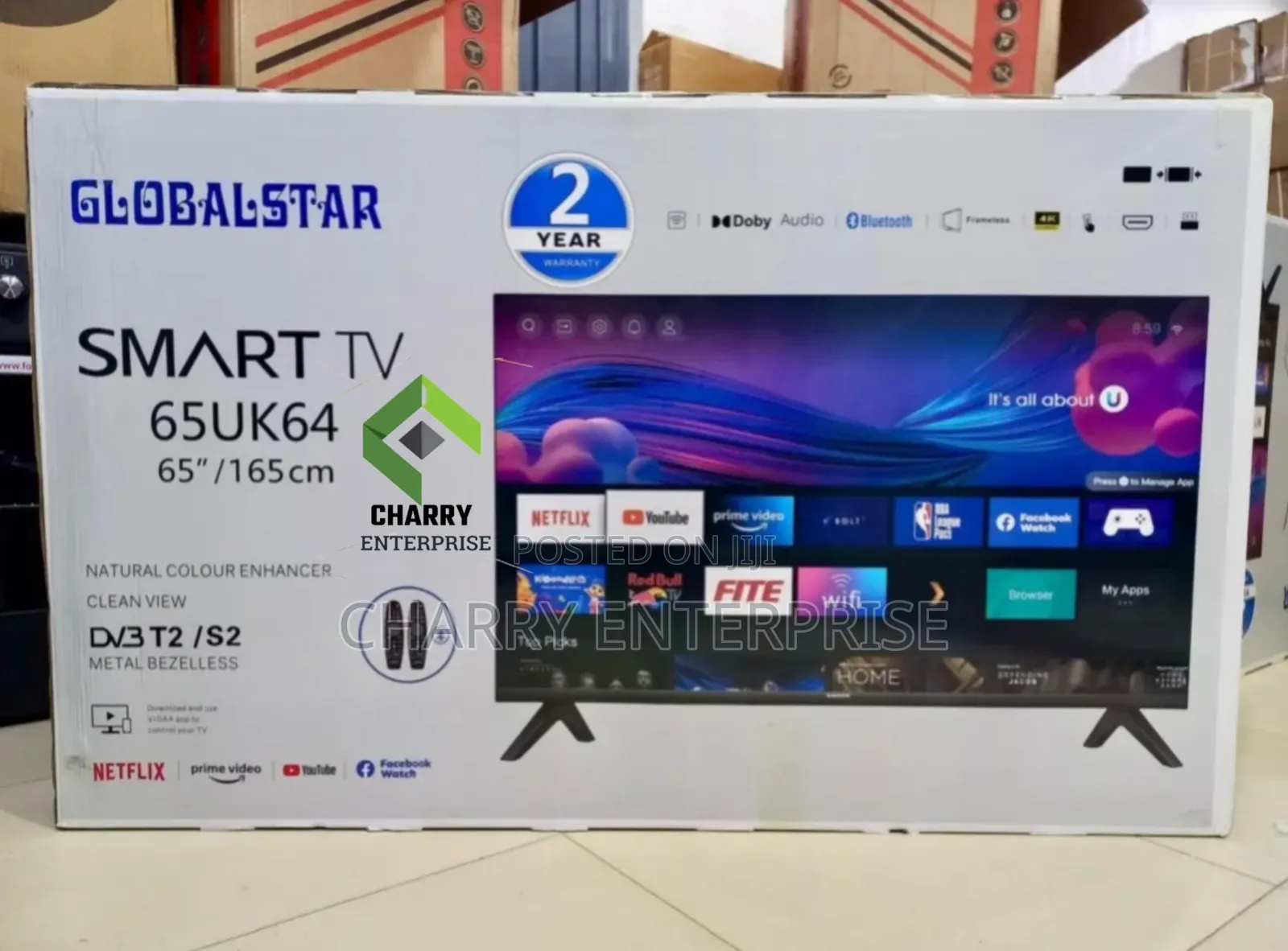 Globalstar Smart 65 Inch Tv Uhd Frameless With Bluetooth *65uk64*