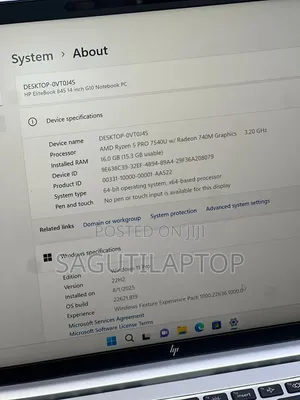 Laptop HP EliteBook 845 G10 16GB AMD Ryzen 5 SSD 256GB