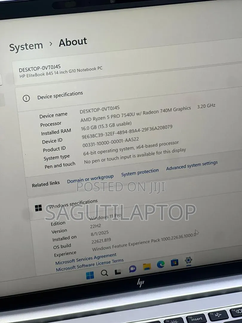 Laptop HP EliteBook 845 G10 16GB AMD Ryzen 5 SSD 256GB