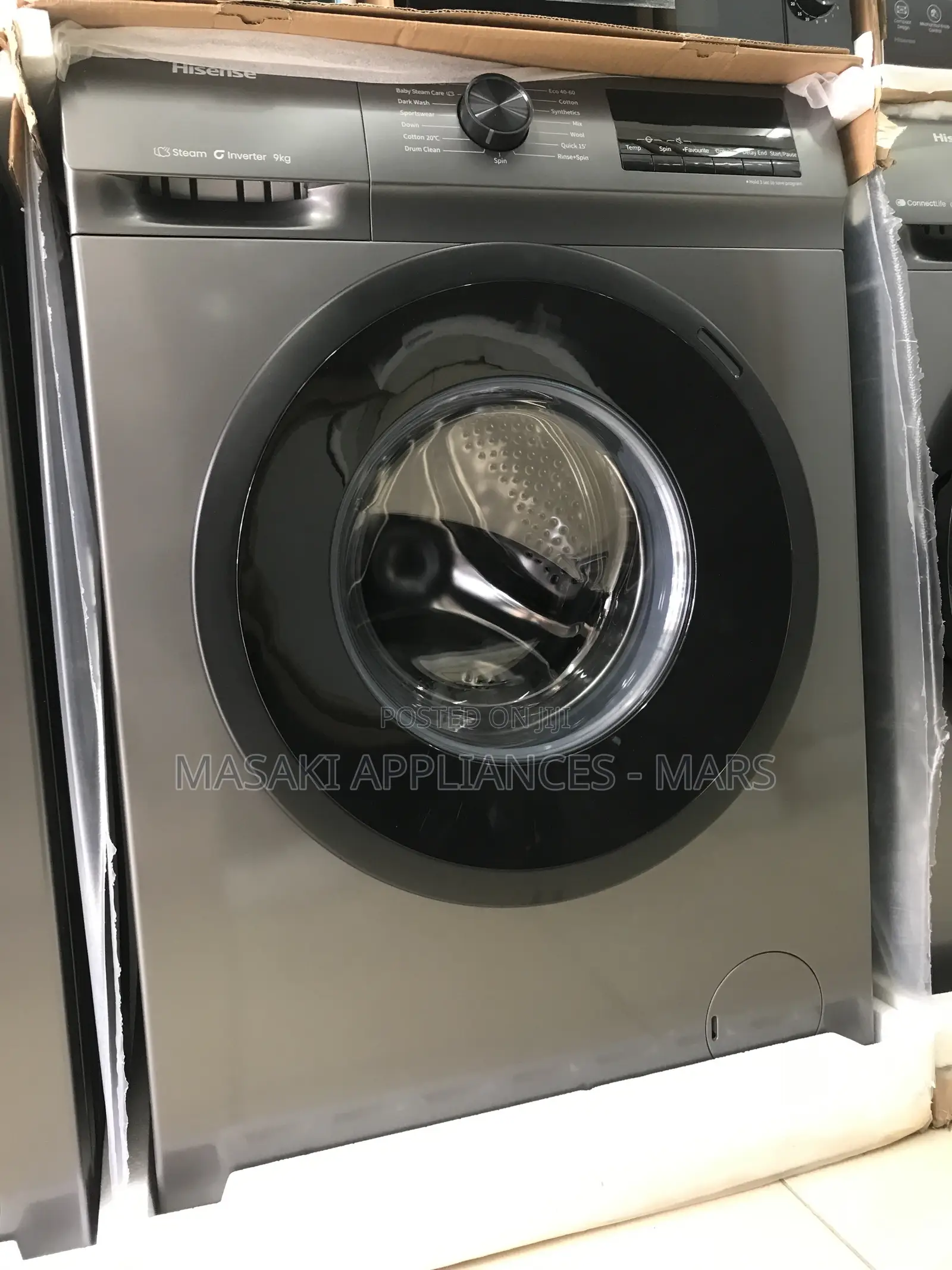 New! Hisense 9kg Frontloader Washing Machine Titanium Greywfqp9012vmt