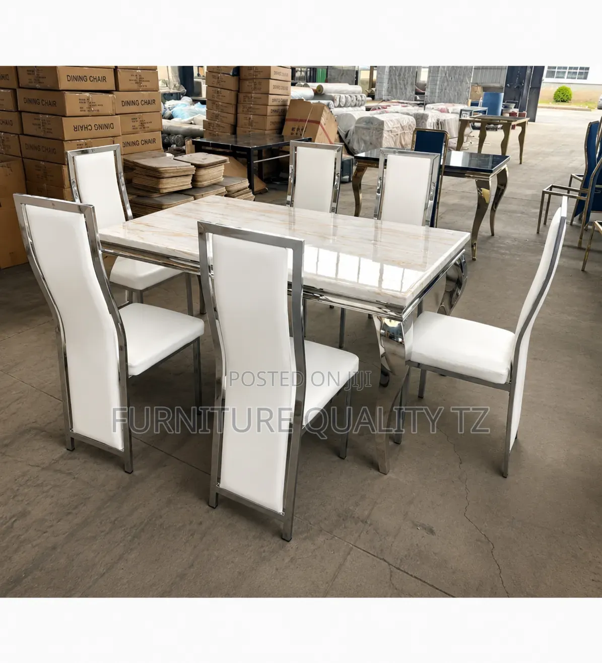 Dining Table Marble 6chair Quality