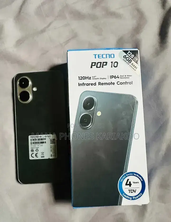 New Tecno Pop 10 64 GB Black