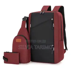 3-in-1 Premium Backpack Set – Backpack, Sling Bag Pouch