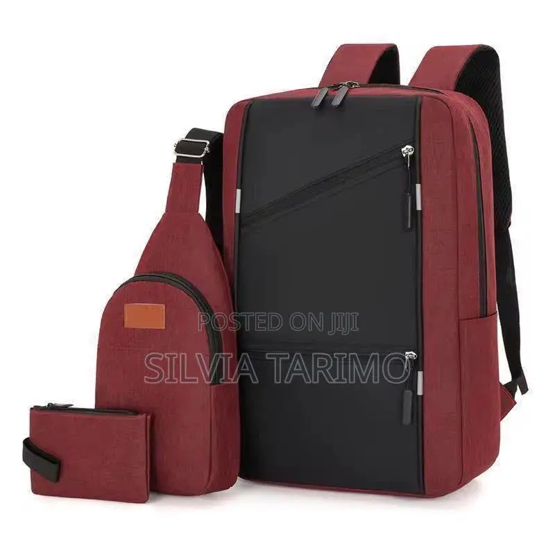 3-in-1 Premium Backpack Set – Backpack, Sling Bag Pouch