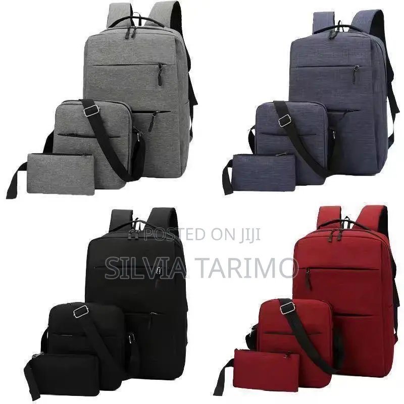 3-in-1 Premium Backpack Set – Backpack, Sling Bag Pouch