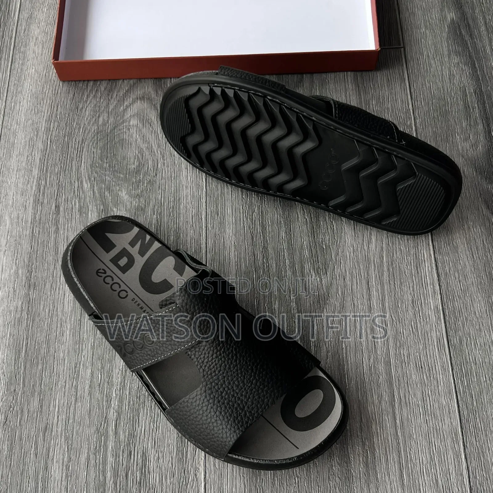 Men's Leather Sandals Leather Completely Original Ecco Brand