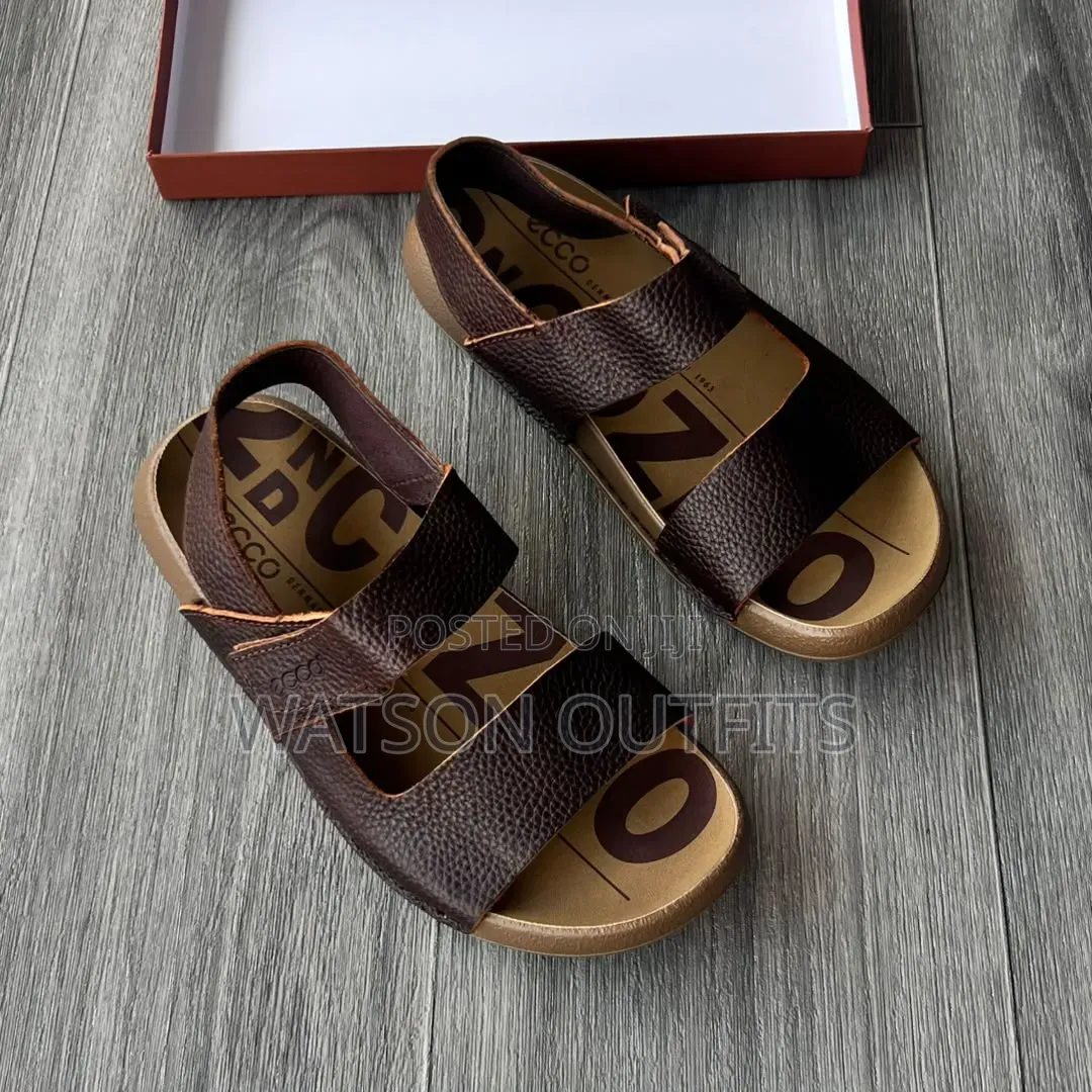 Men's Leather Sandals Leather Completely Original Ecco Brand