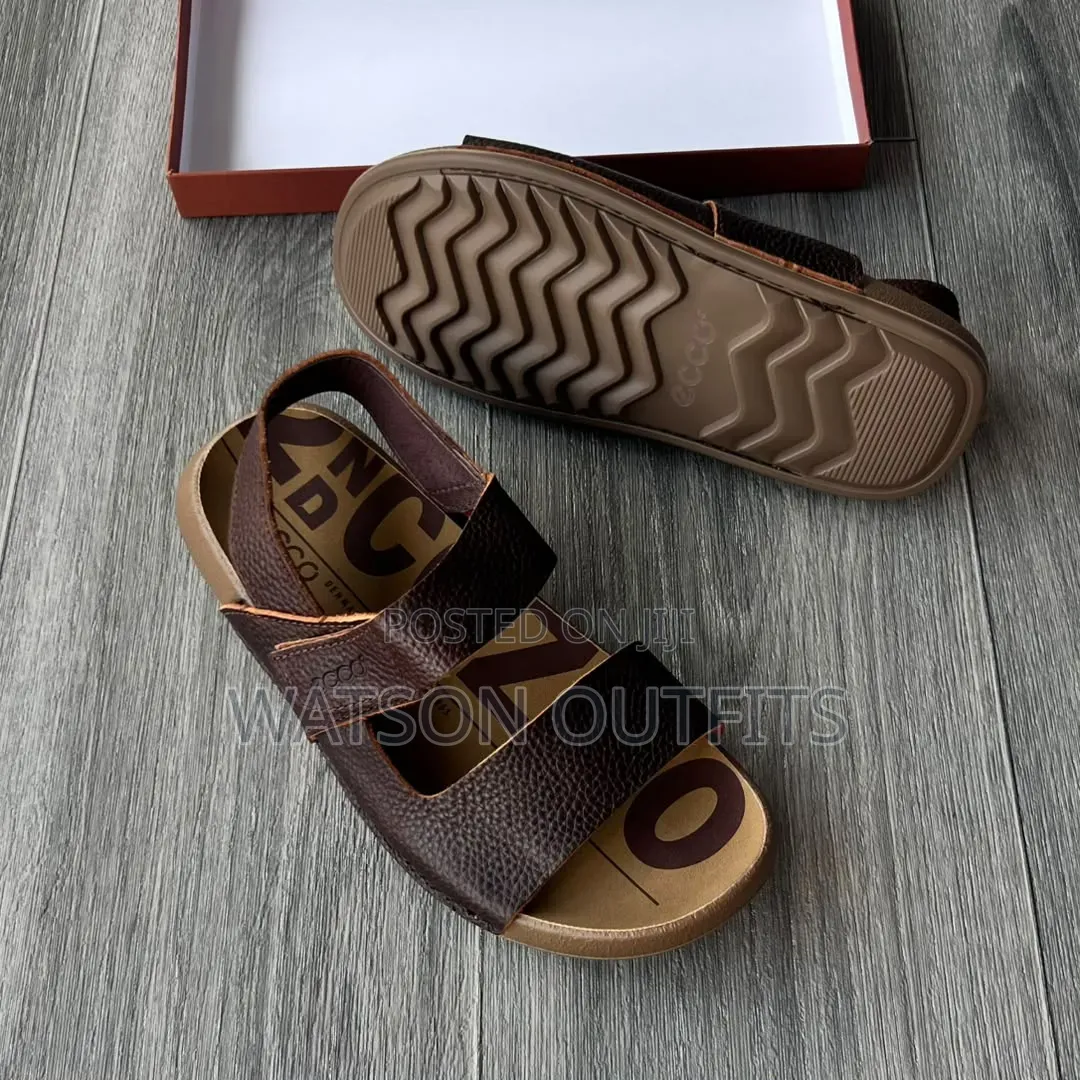Men's Leather Sandals Leather Completely Original Ecco Brand