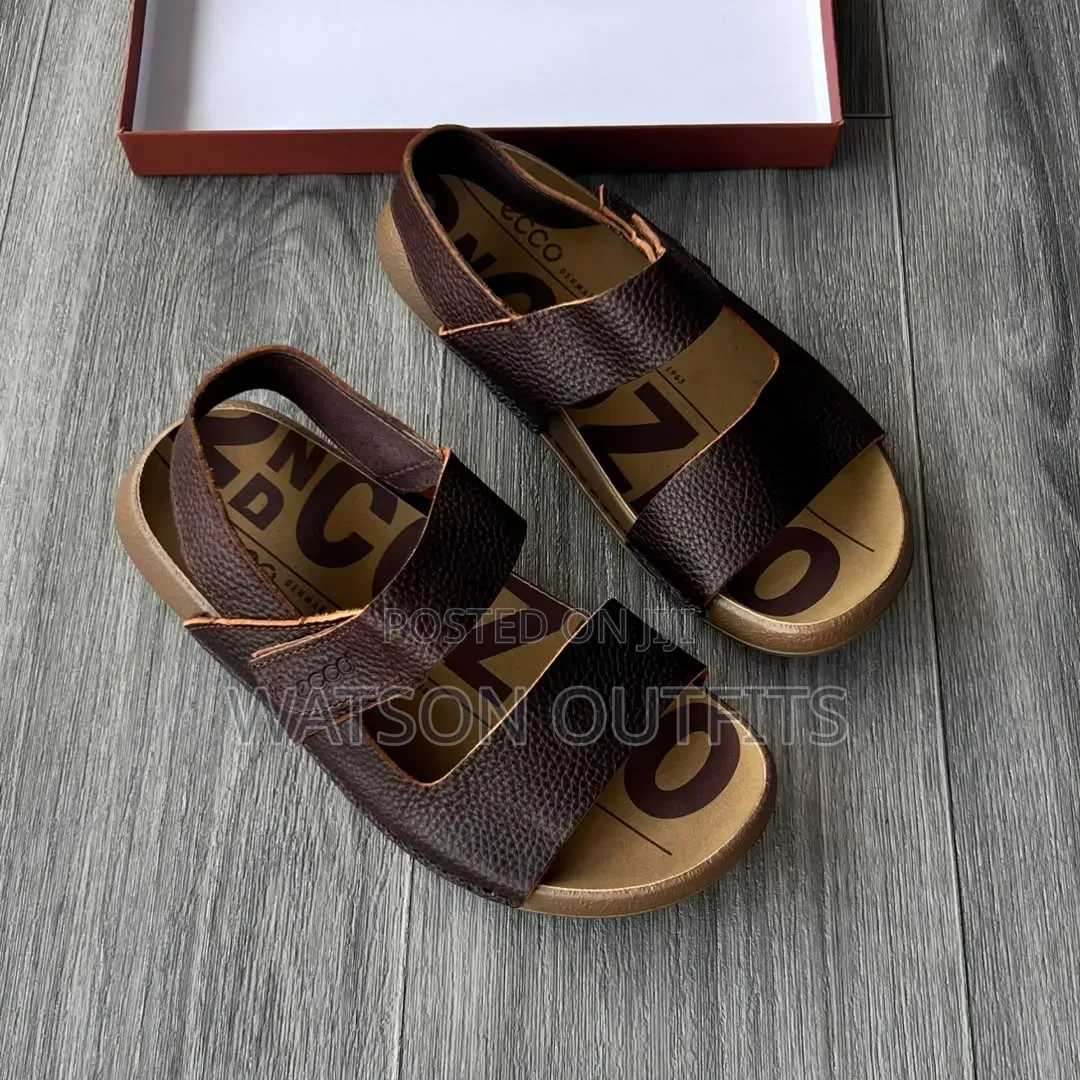 Men's Leather Sandals Leather Completely Original Ecco Brand
