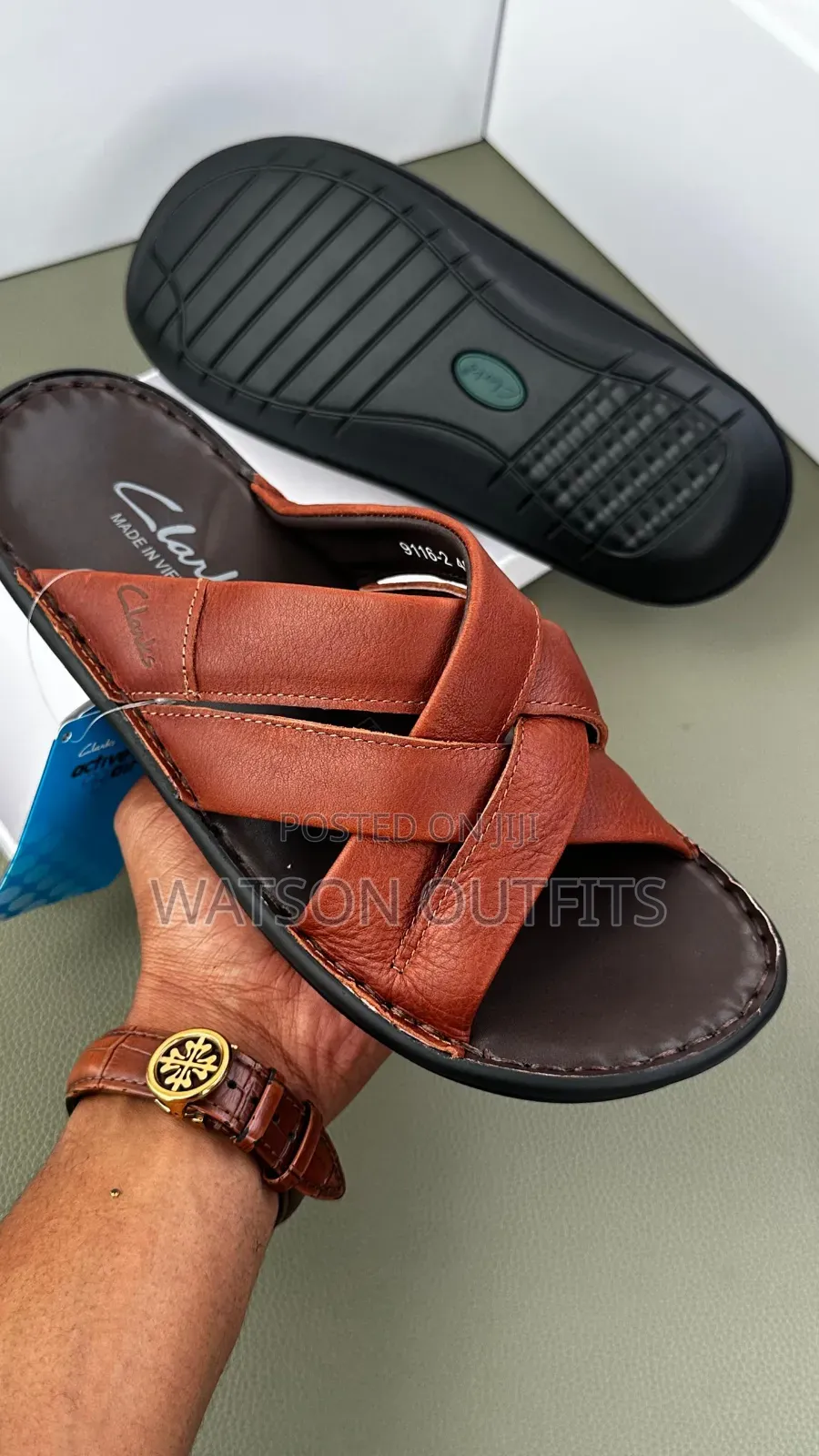 Clarks and Ecco Newly Branded Men's Leather Sandals Materials Original