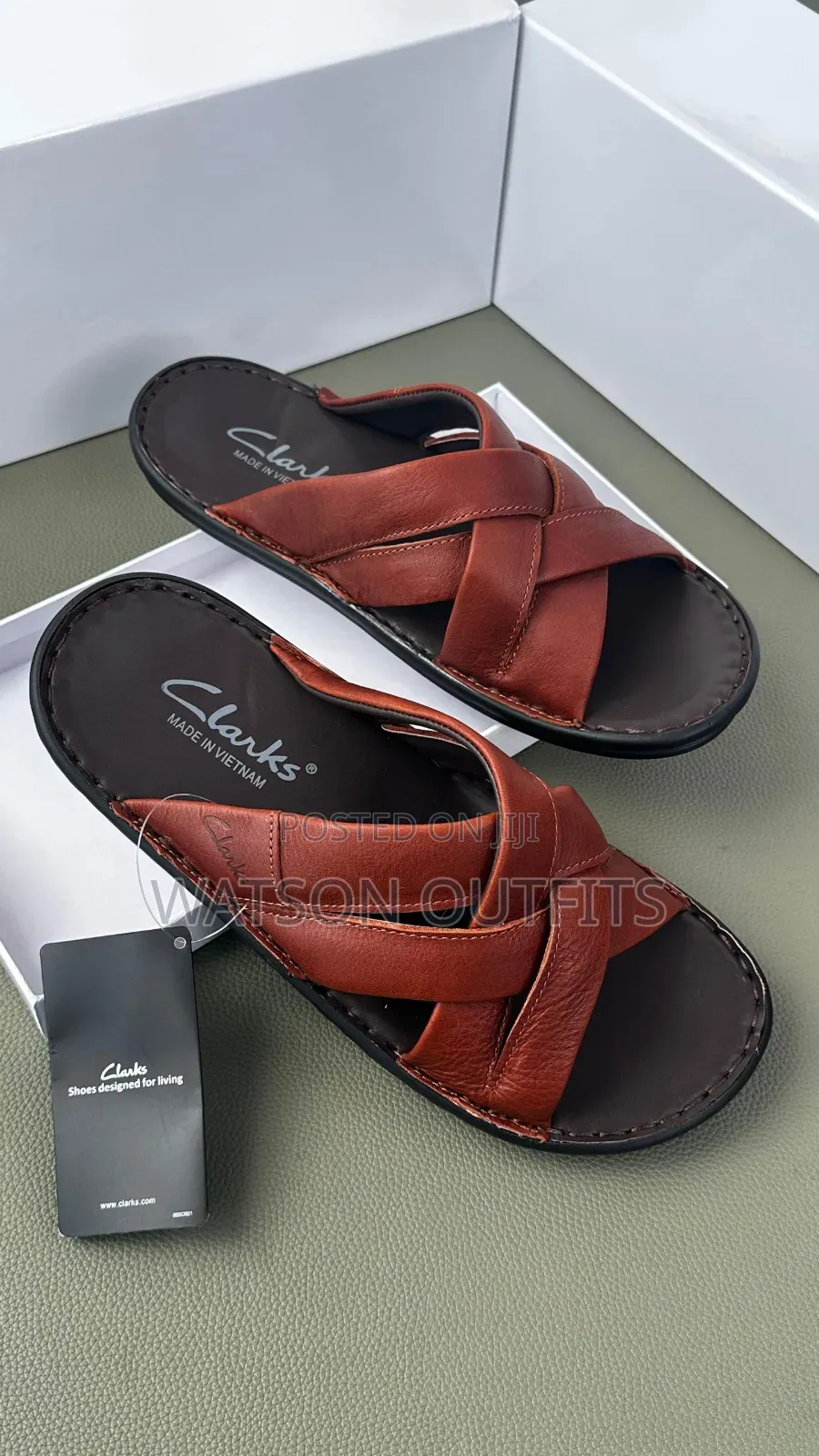 Clarks and Ecco Newly Branded Men's Leather Sandals Materials Original
